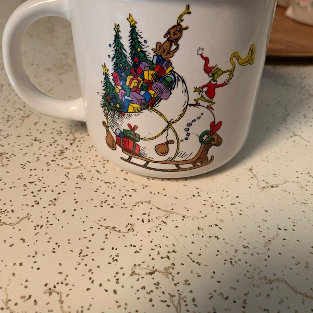 Holiday Dr. Seuss The Grinch Ceramic Mug - White with Colorful Print